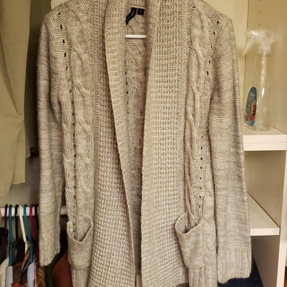 Chunky grey cardigan